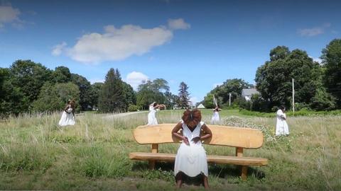 Dancers in a field