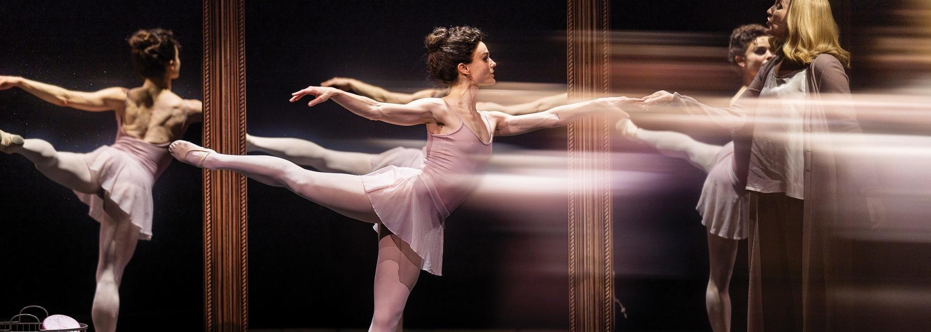 An actor dancing on stage