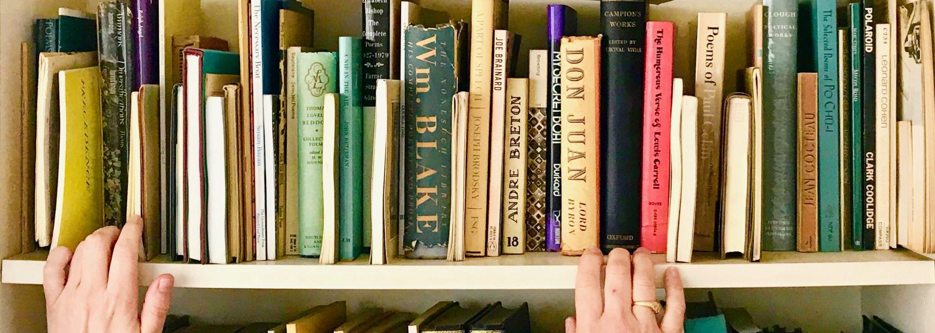 John Ashbery's book collection at the Woodberry Poetry Room